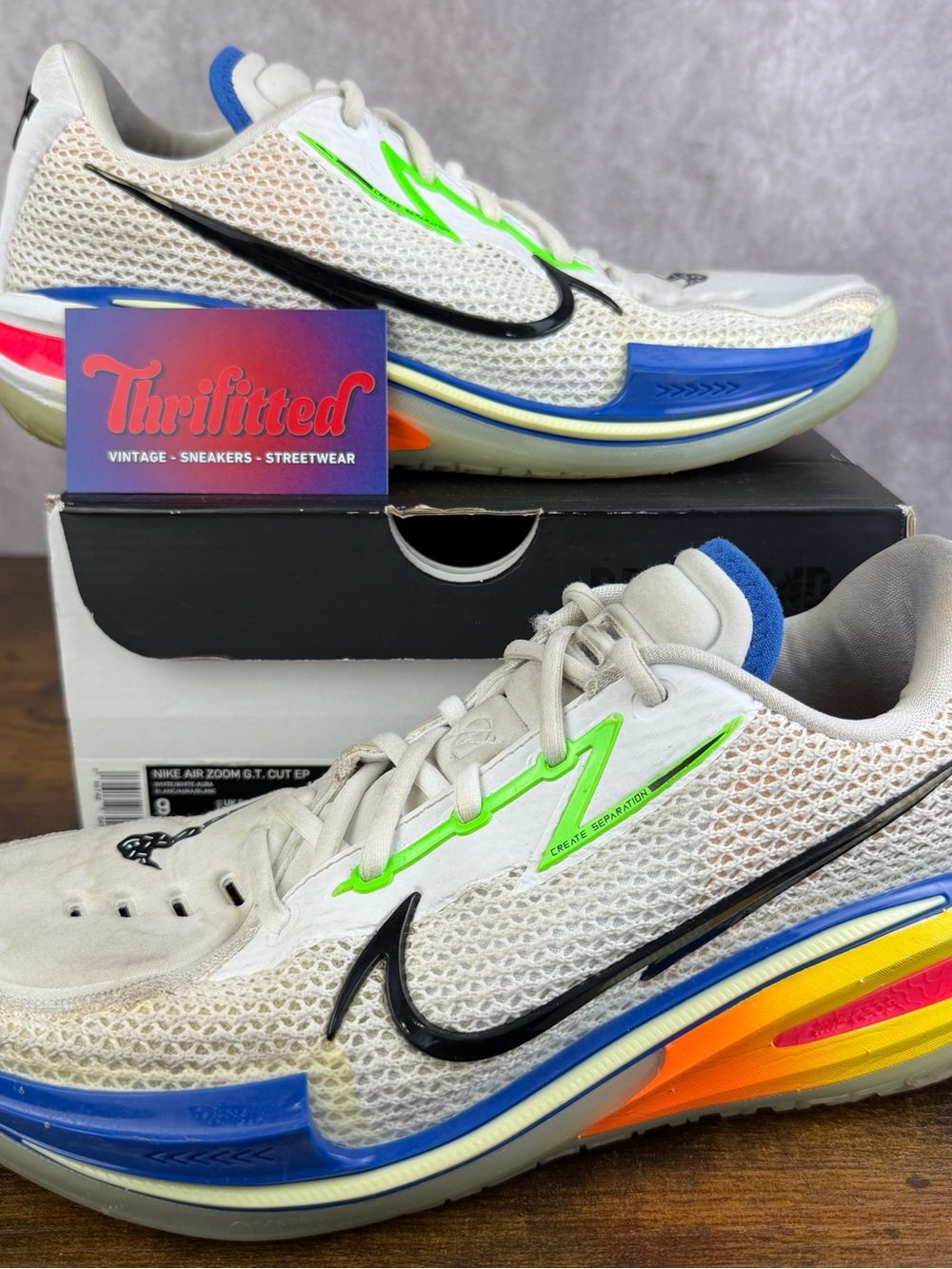 Nike Air Zoom GT Cut Ghost Size 9 DX4112-114 Men’s Basketball Sneakers OG Rare
